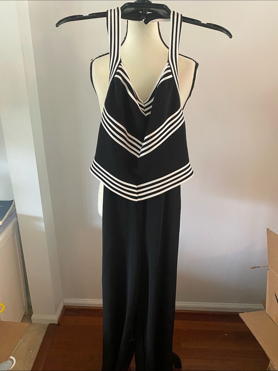 Joseph Ribkoff Pants - Joseph Ribkoff size 2 black/white halter jumpsuit